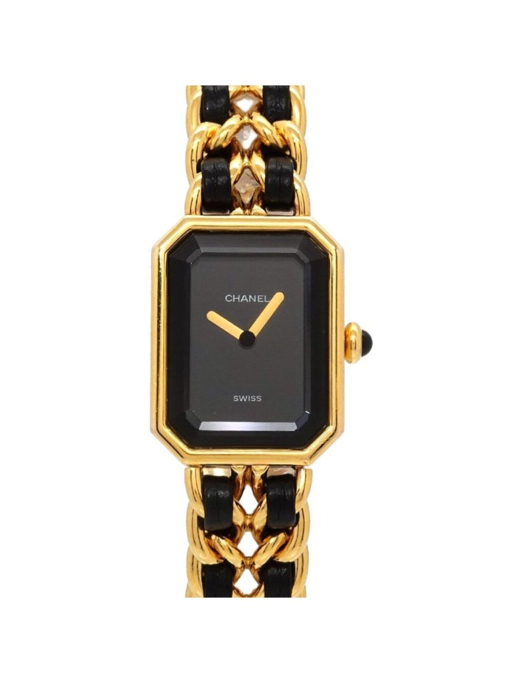 Chanel Premiere L Vintage Watch Black Gold